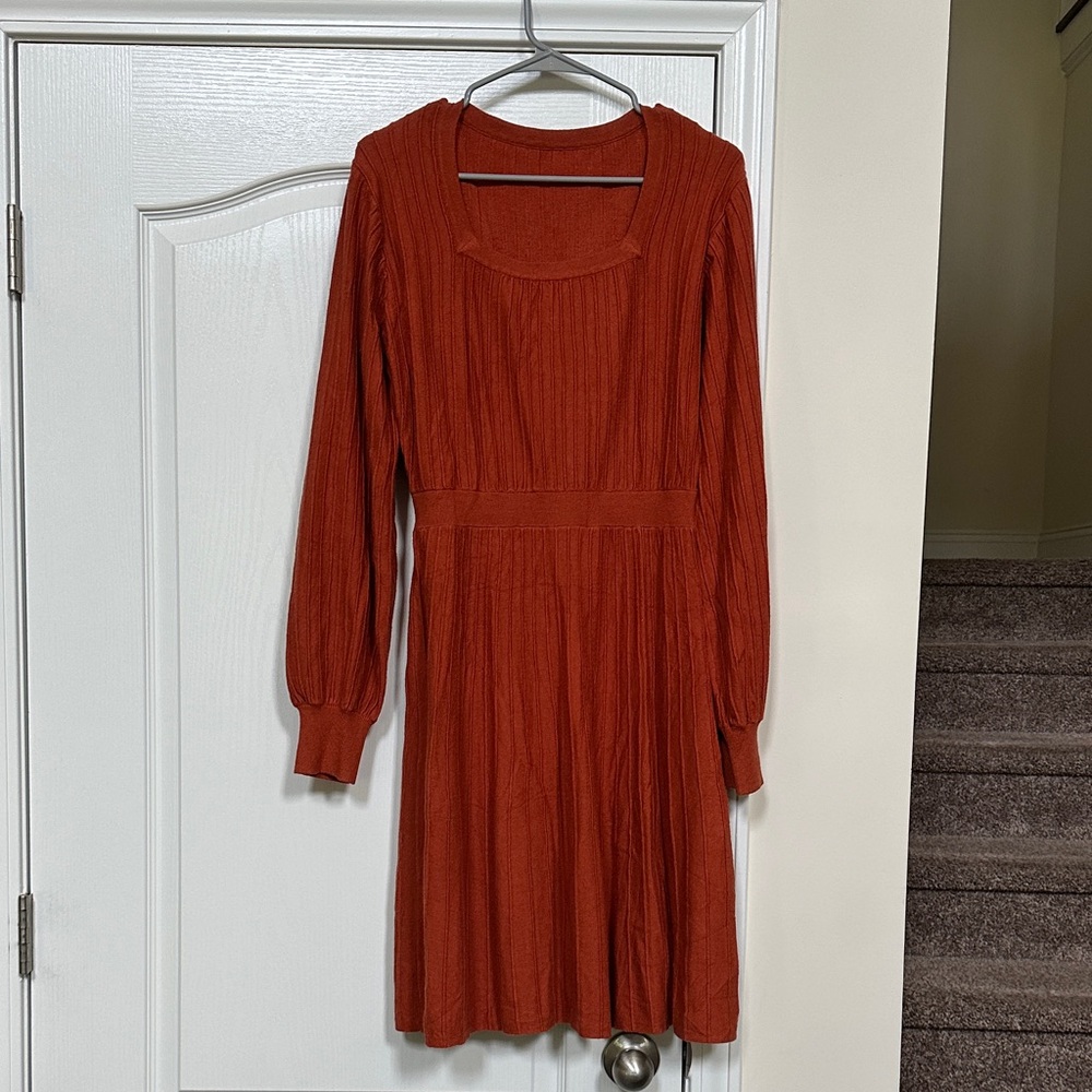 Elegant Rust Dress